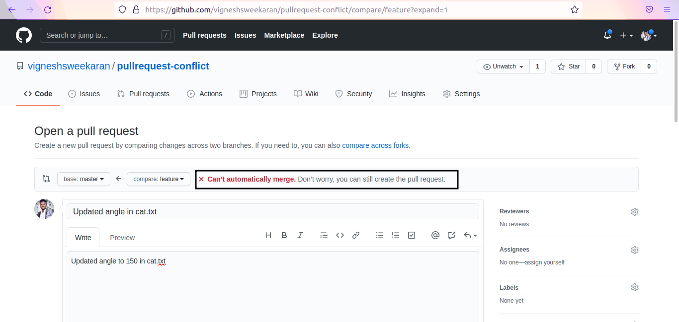 Conflict UI