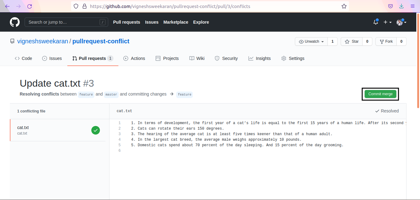 Commit UI