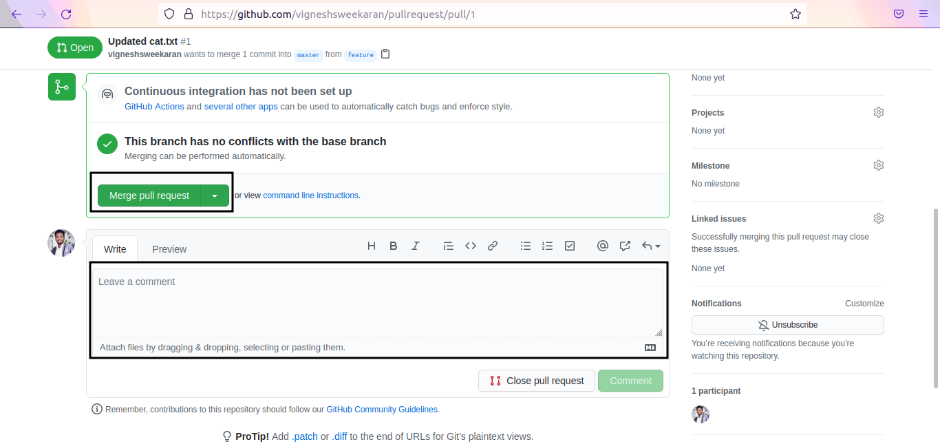 Merge Button