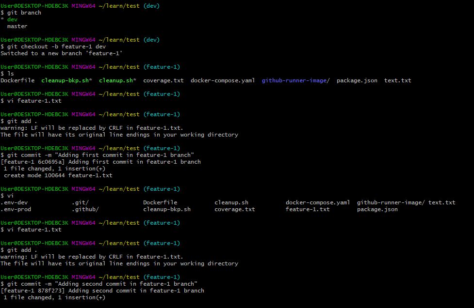 Feature Commits